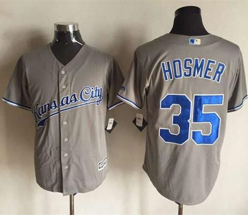 Royals #35 Eric Hosmer New Grey Cool Base Stitched MLB Jersey - Click Image to Close